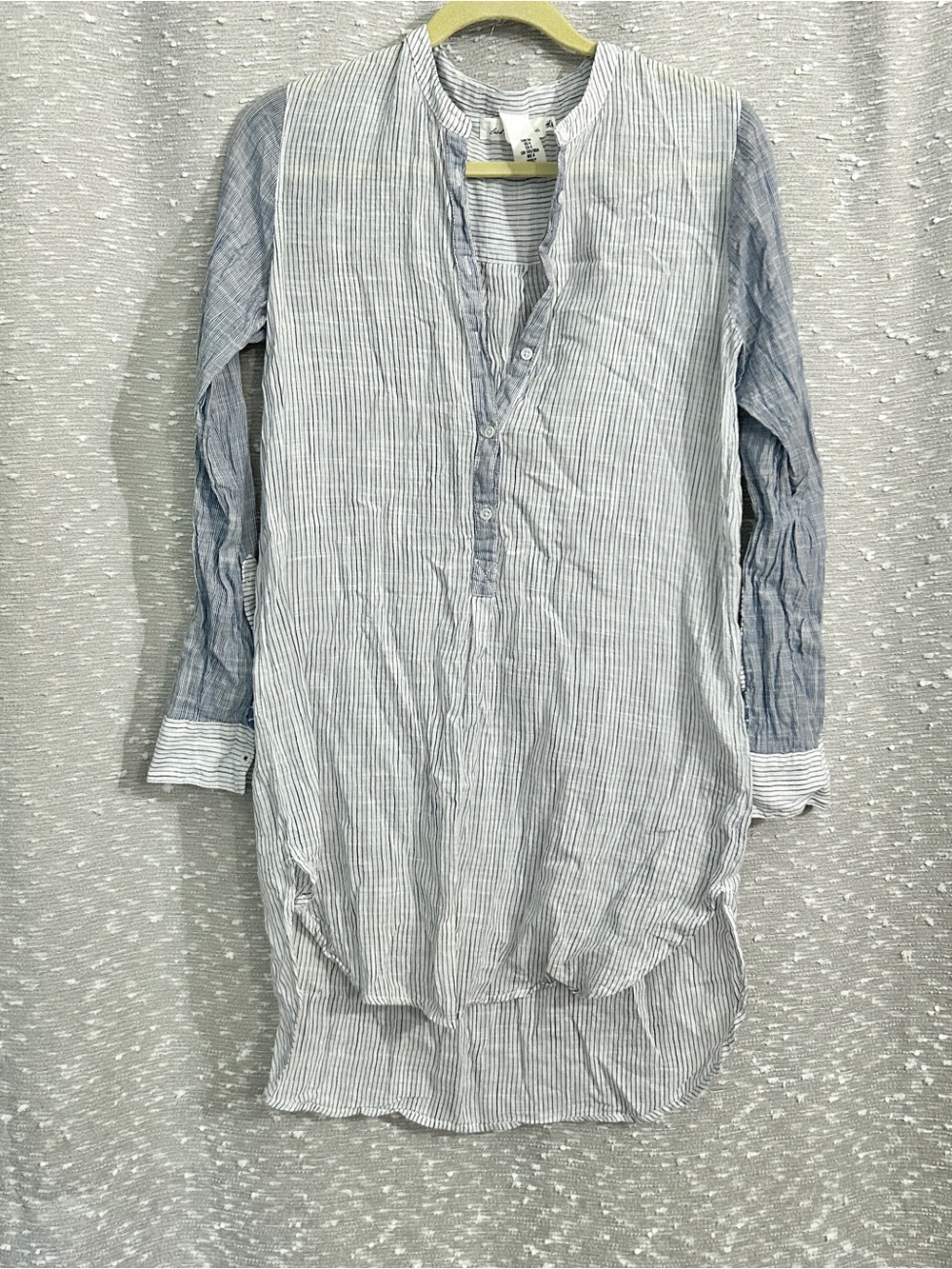 H&M Light Blue and White Striped Women’s Swim Coverup
